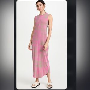 Raquel Allegra Tank Column Dress Fuscia Paint Dress - size 0 / Small